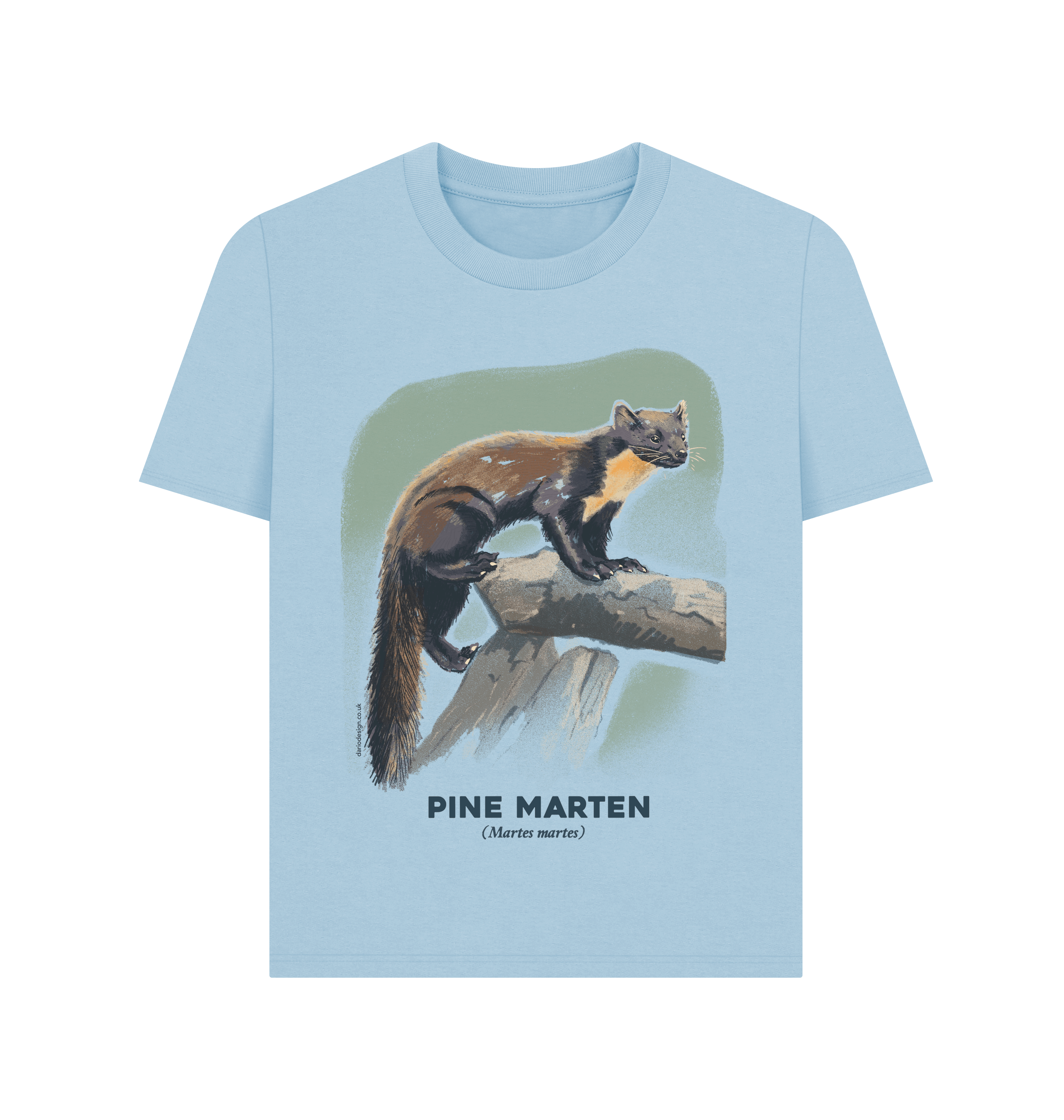 Milky Blue Printed T-shirt Front