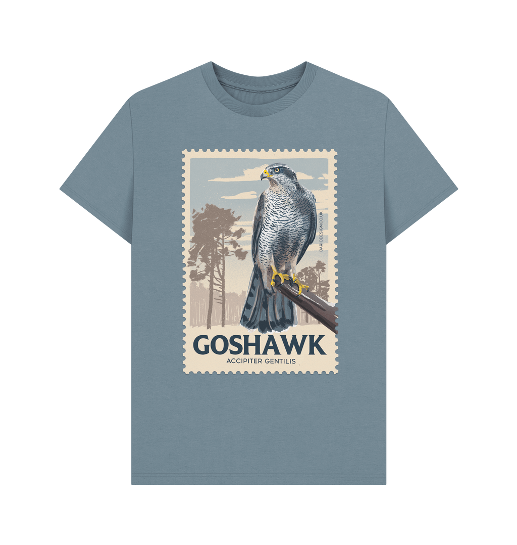 Stone Blue Printed T-shirt Front