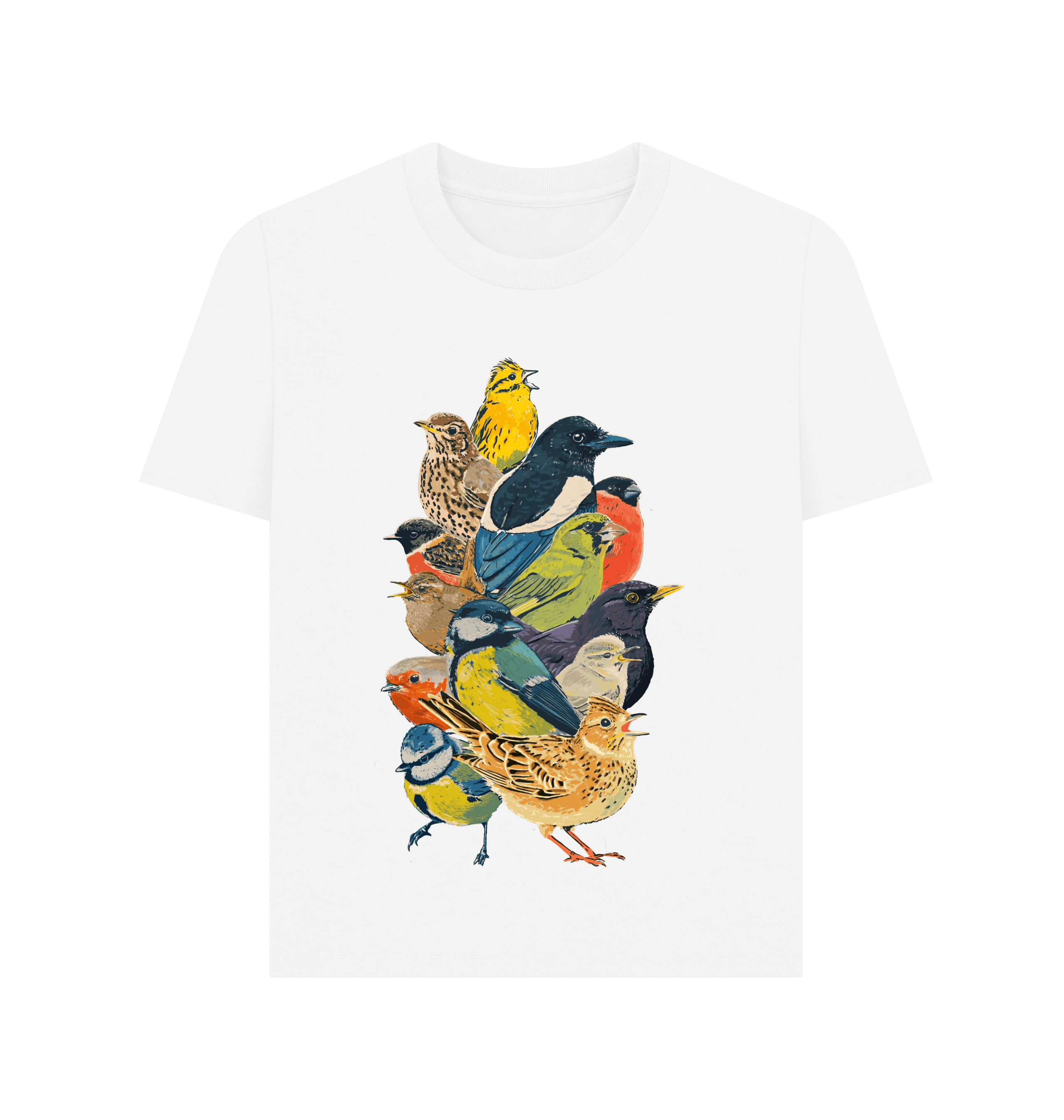 White Printed T-shirt Front