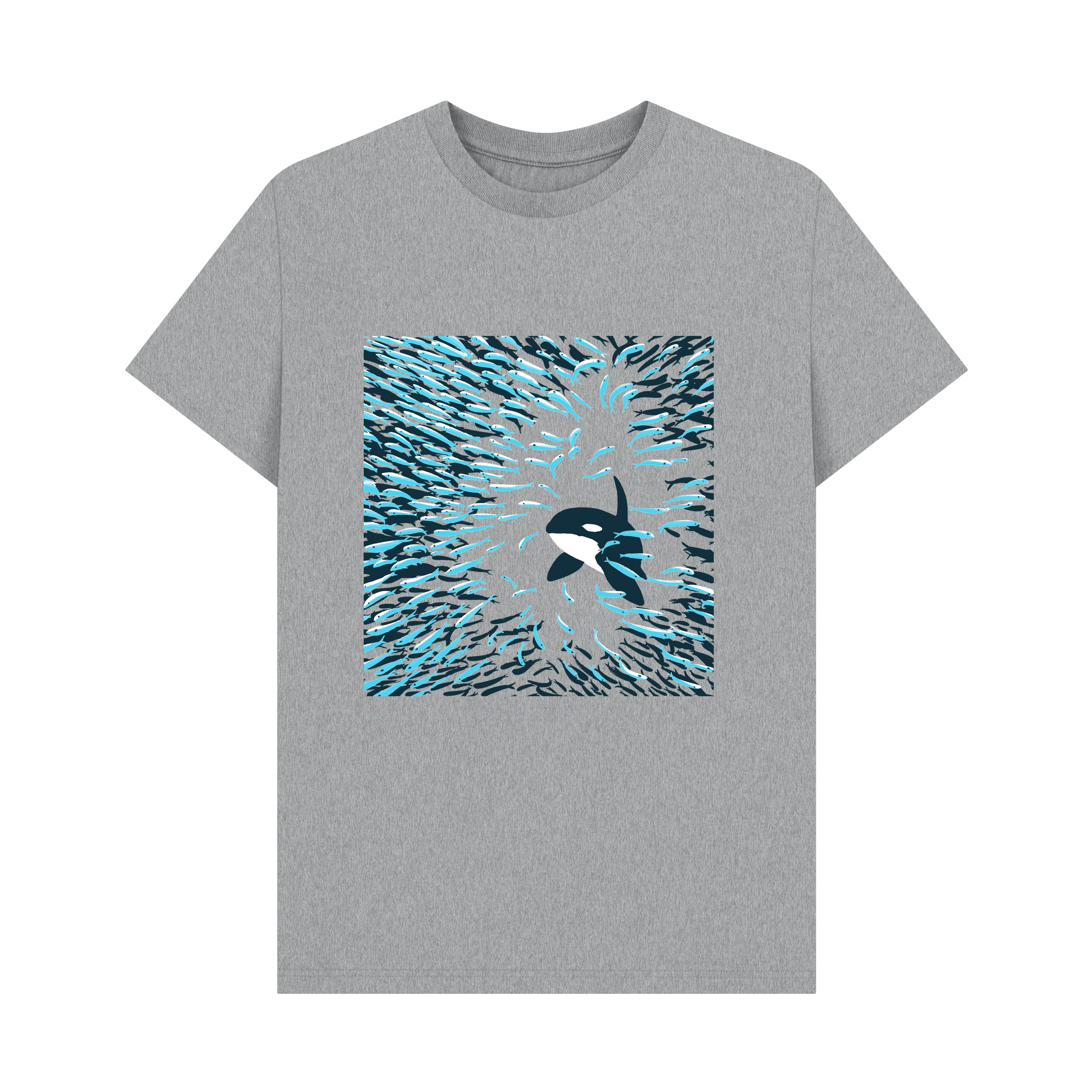 Athletic Grey Printed T-shirt Front