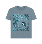 Stone Blue Printed T-shirt Front