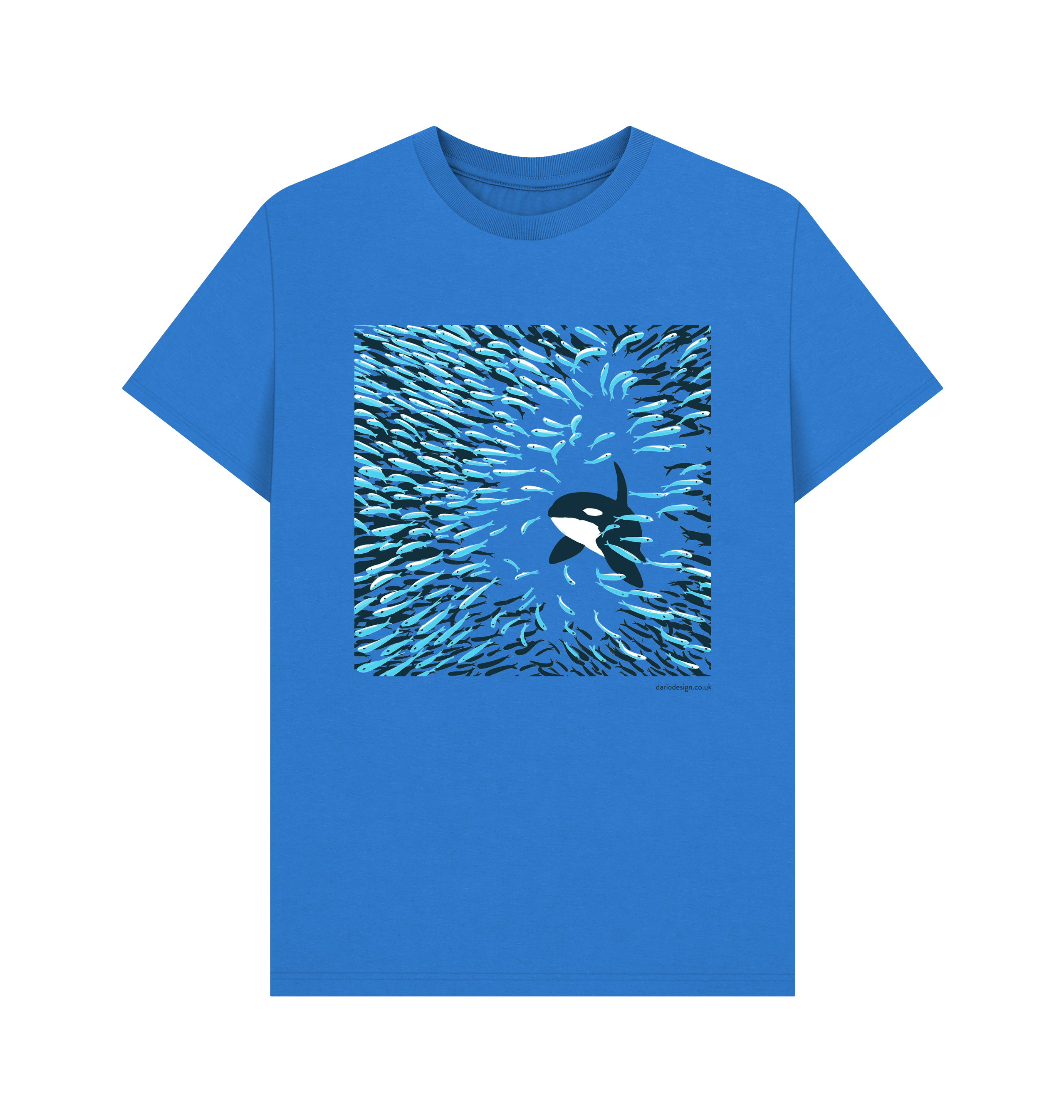 Bright Blue Printed T-shirt Front