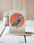 Heron - A6 Greeting Card