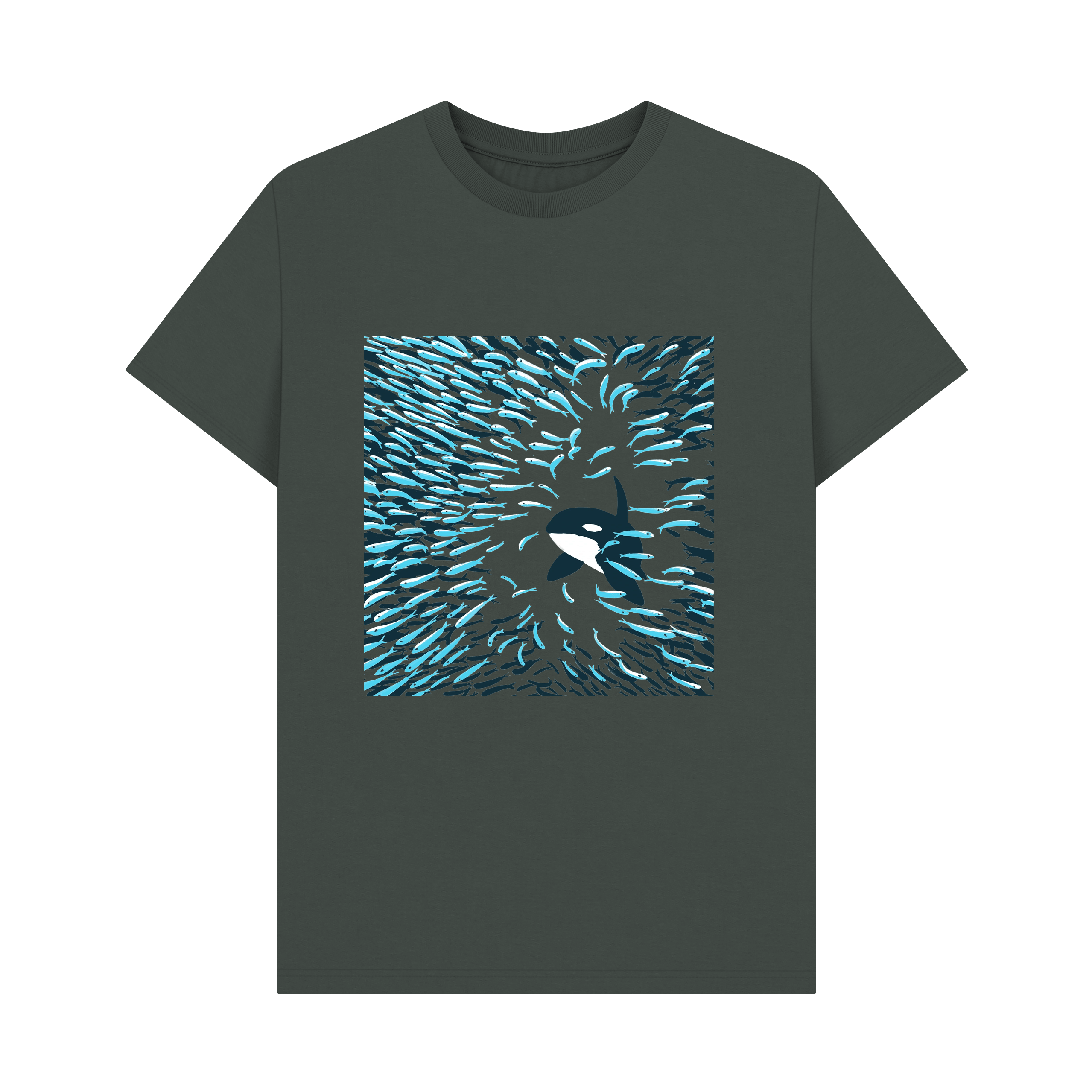 Dark Grey Printed T-shirt Front