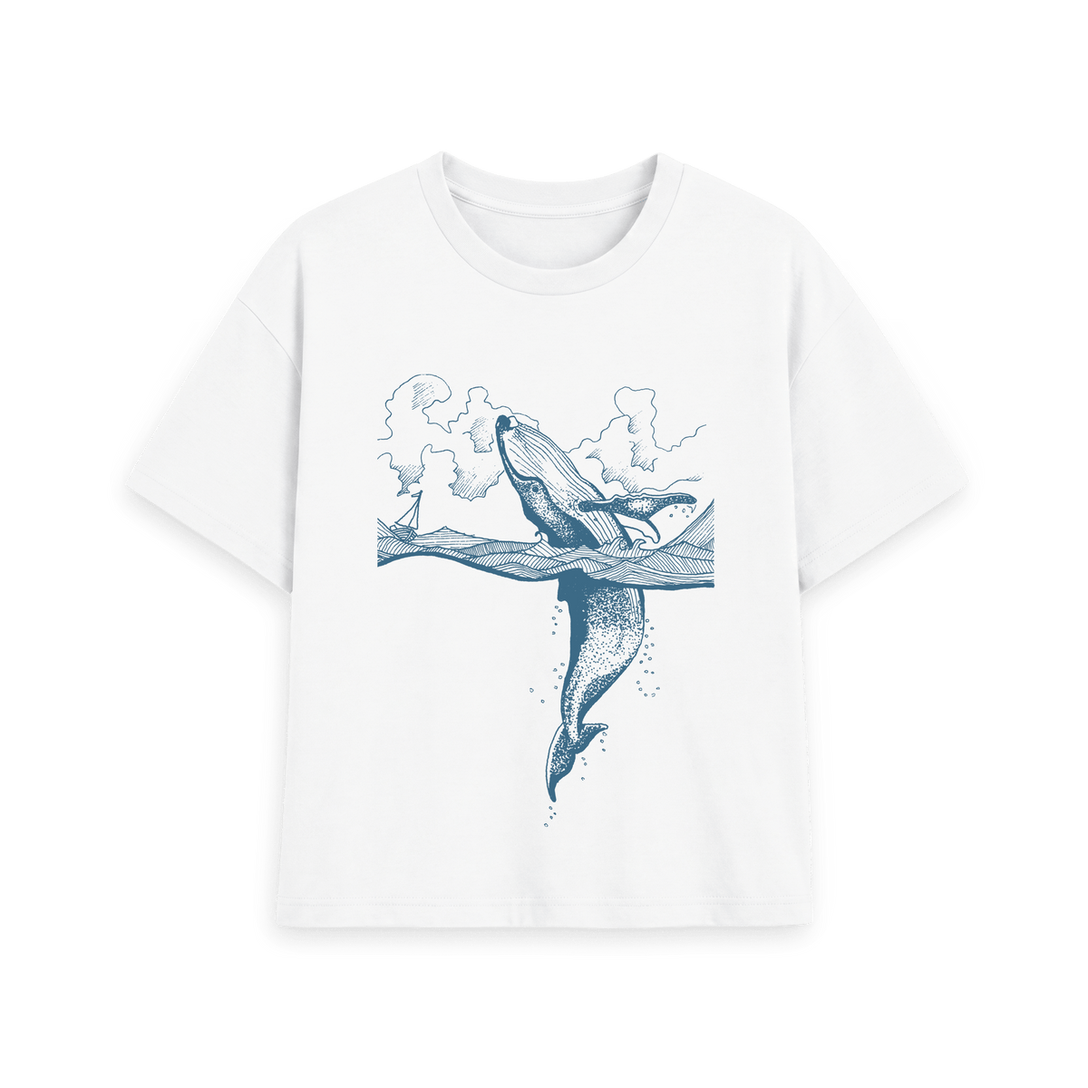 White Printed T-shirt Front