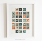 UK Endangered Species retro illustrated print