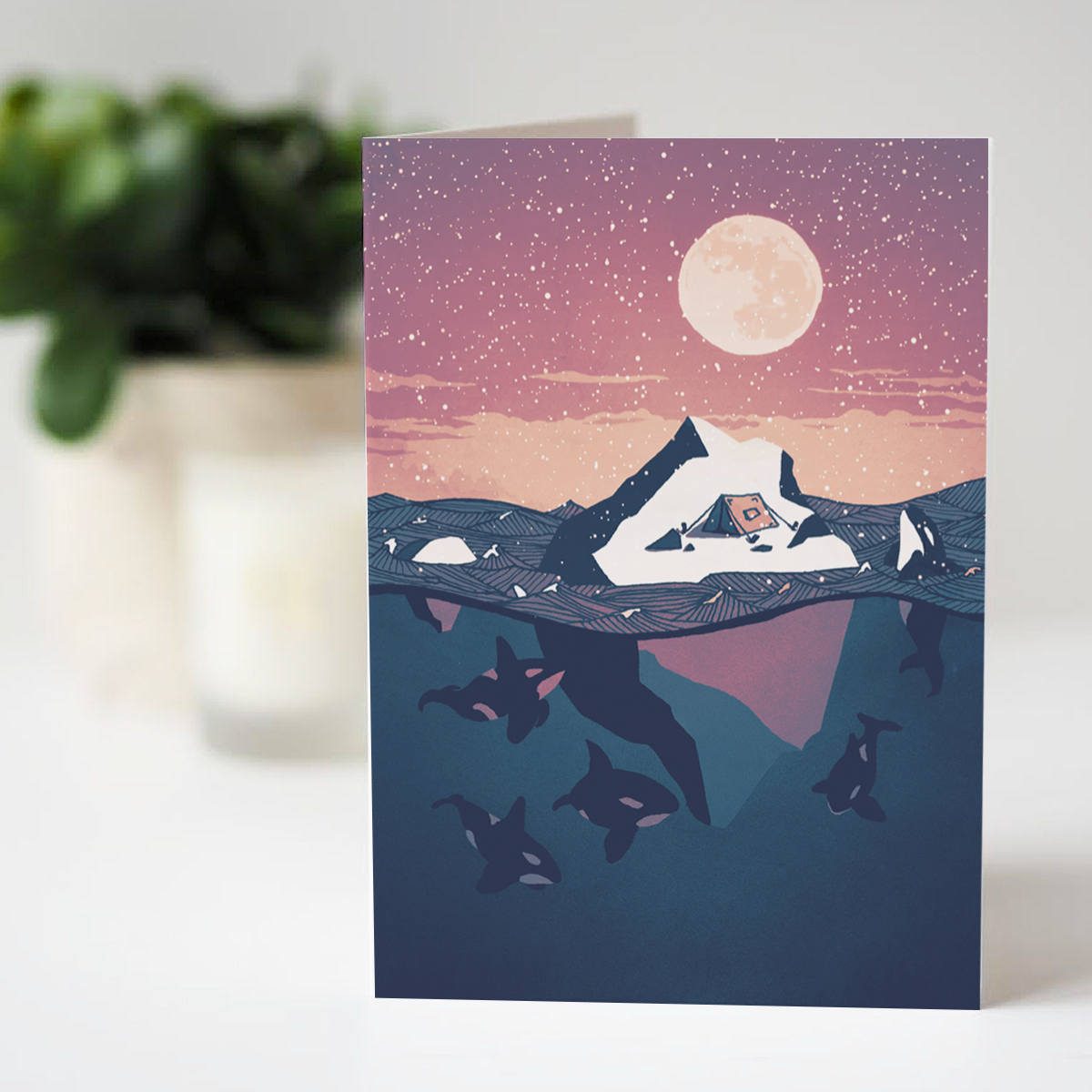 Tails of the sea - 6x whale greeting cards