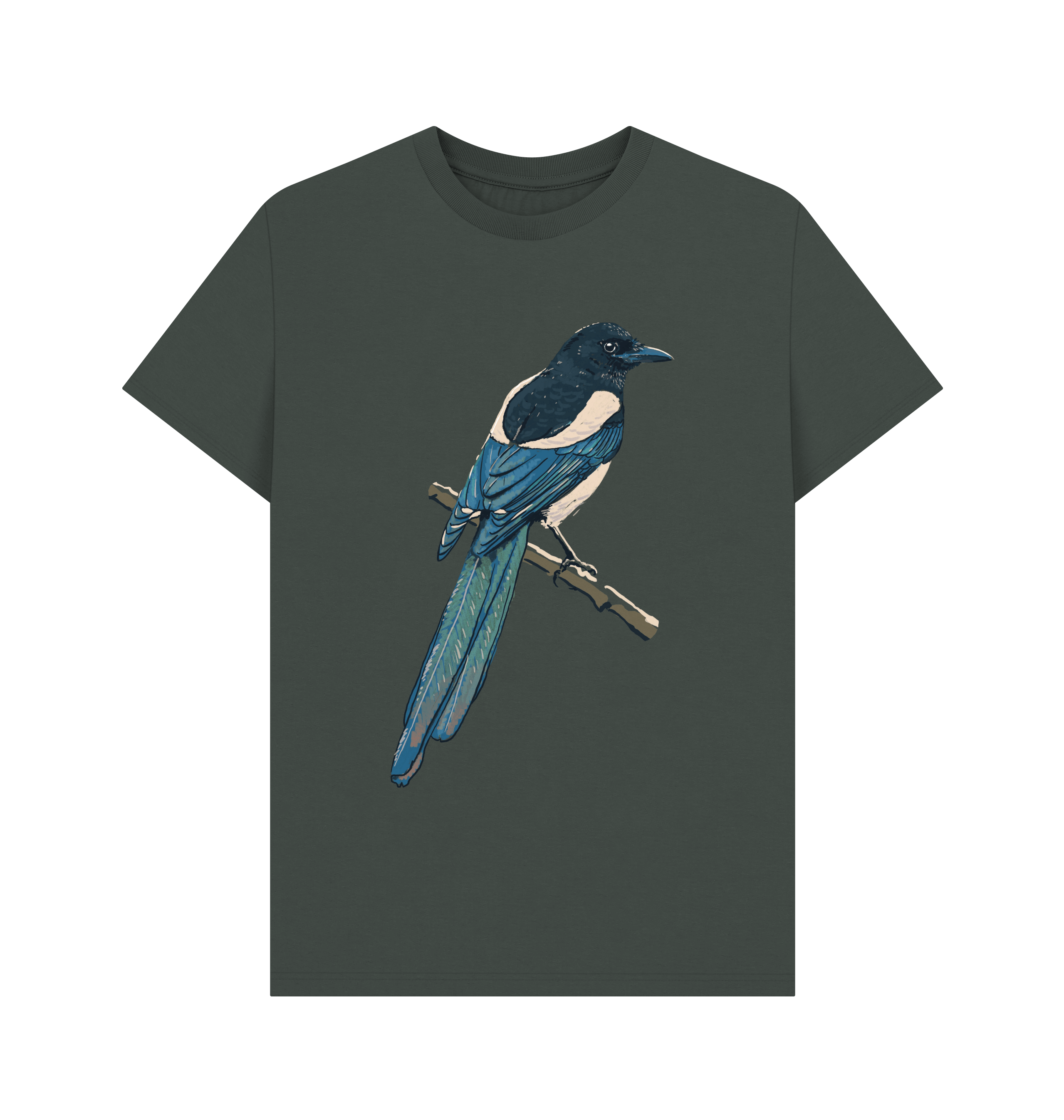 Dark Grey Printed T-shirt Front