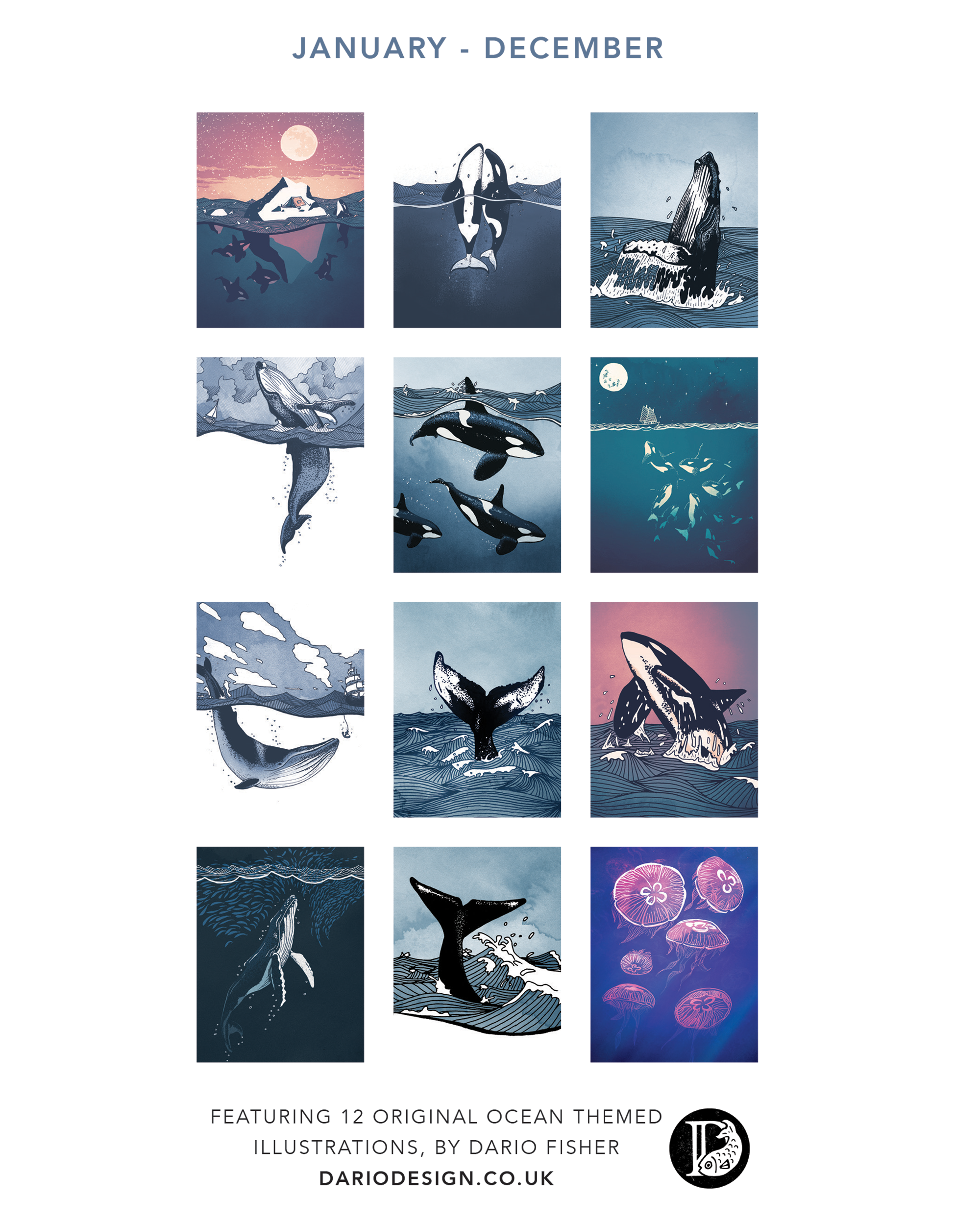 Tails of the Sea - Perpetual Calendar