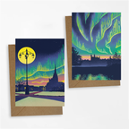 Cambridge Aurora - 2 x A6 Greeting Card pack
