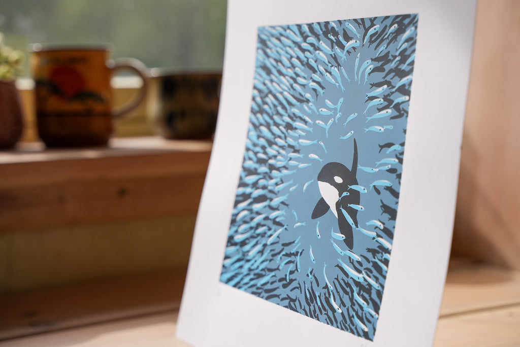 Orca Herring Ball - Limited Edition Screen Print