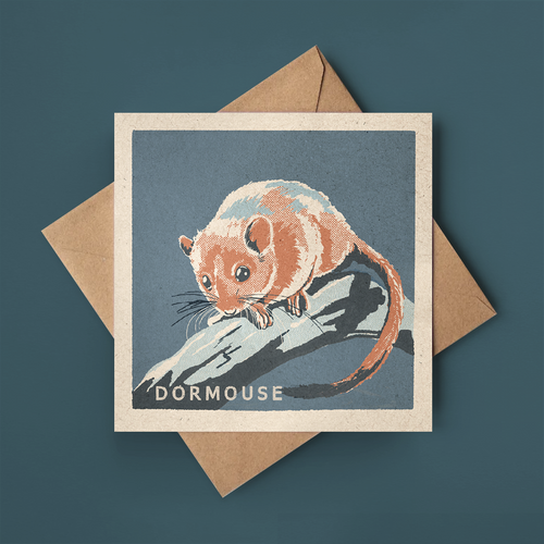 Dormouse greeting card