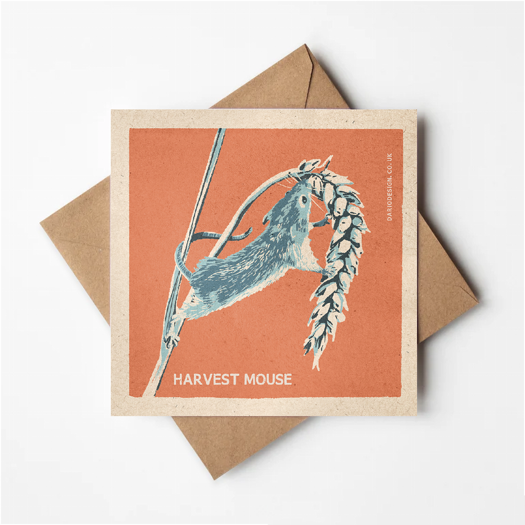 Harvest Mouse greeting card