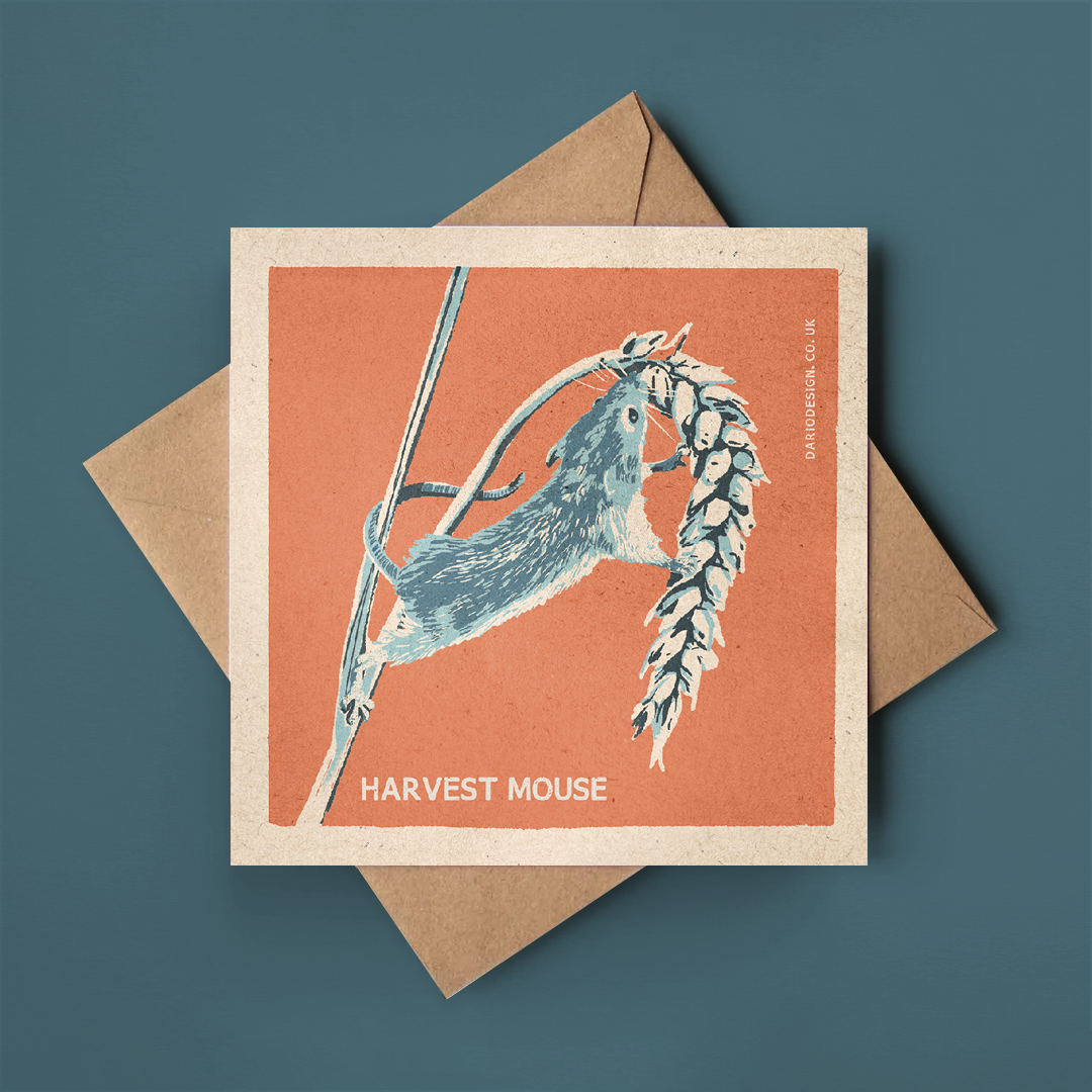 Harvest Mouse greeting card