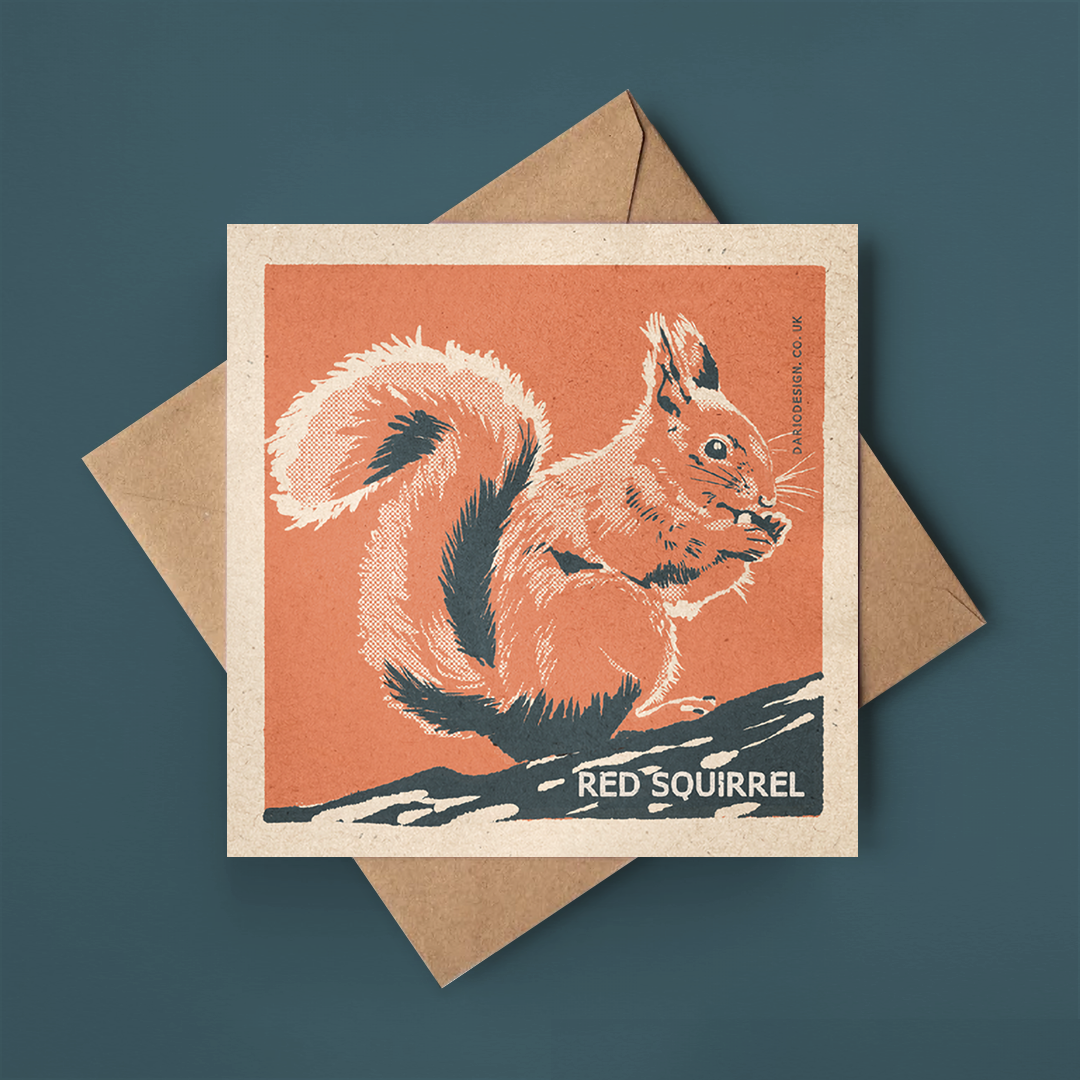 Red Squirrel greeting card