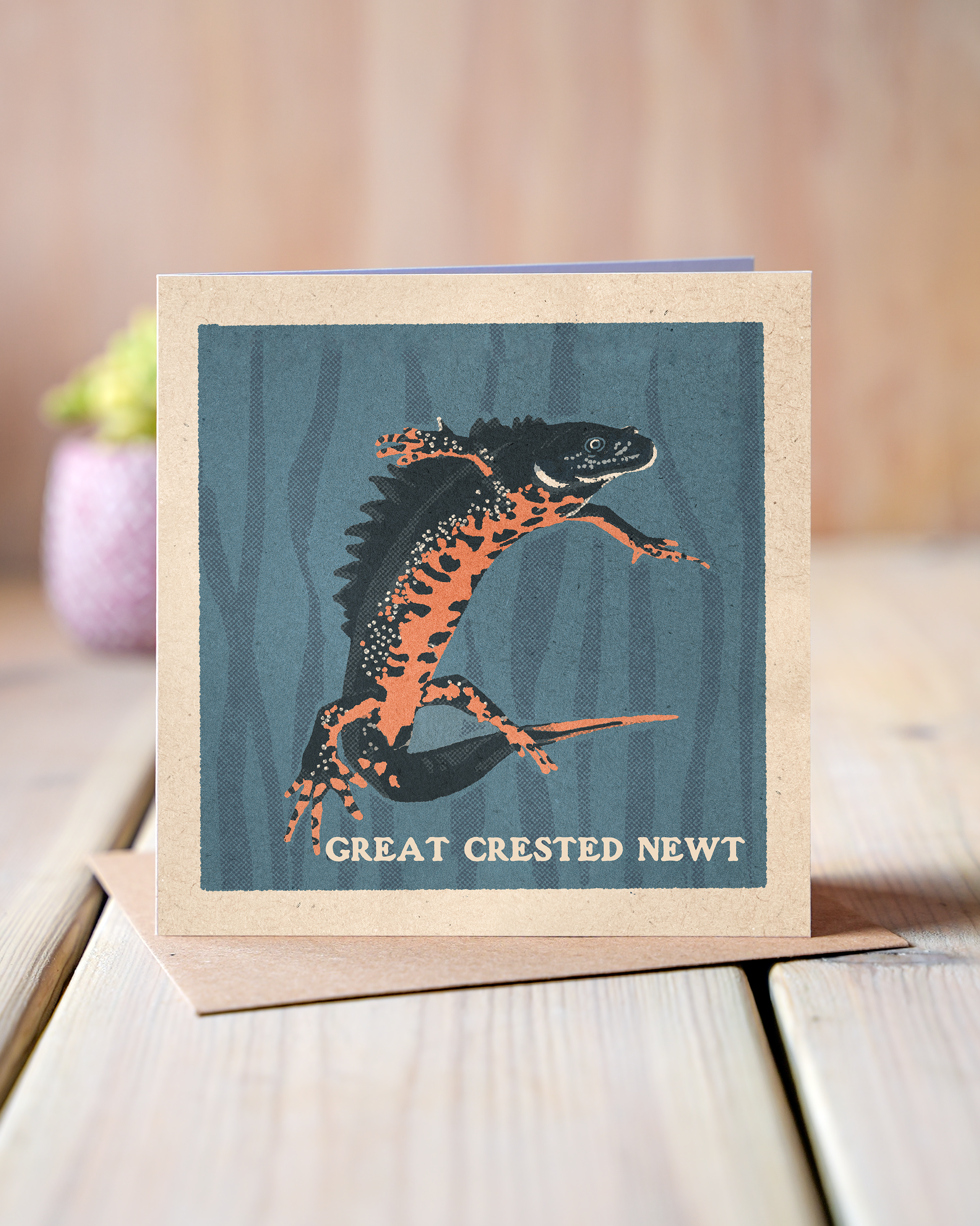 Great Crested Newt greeting card