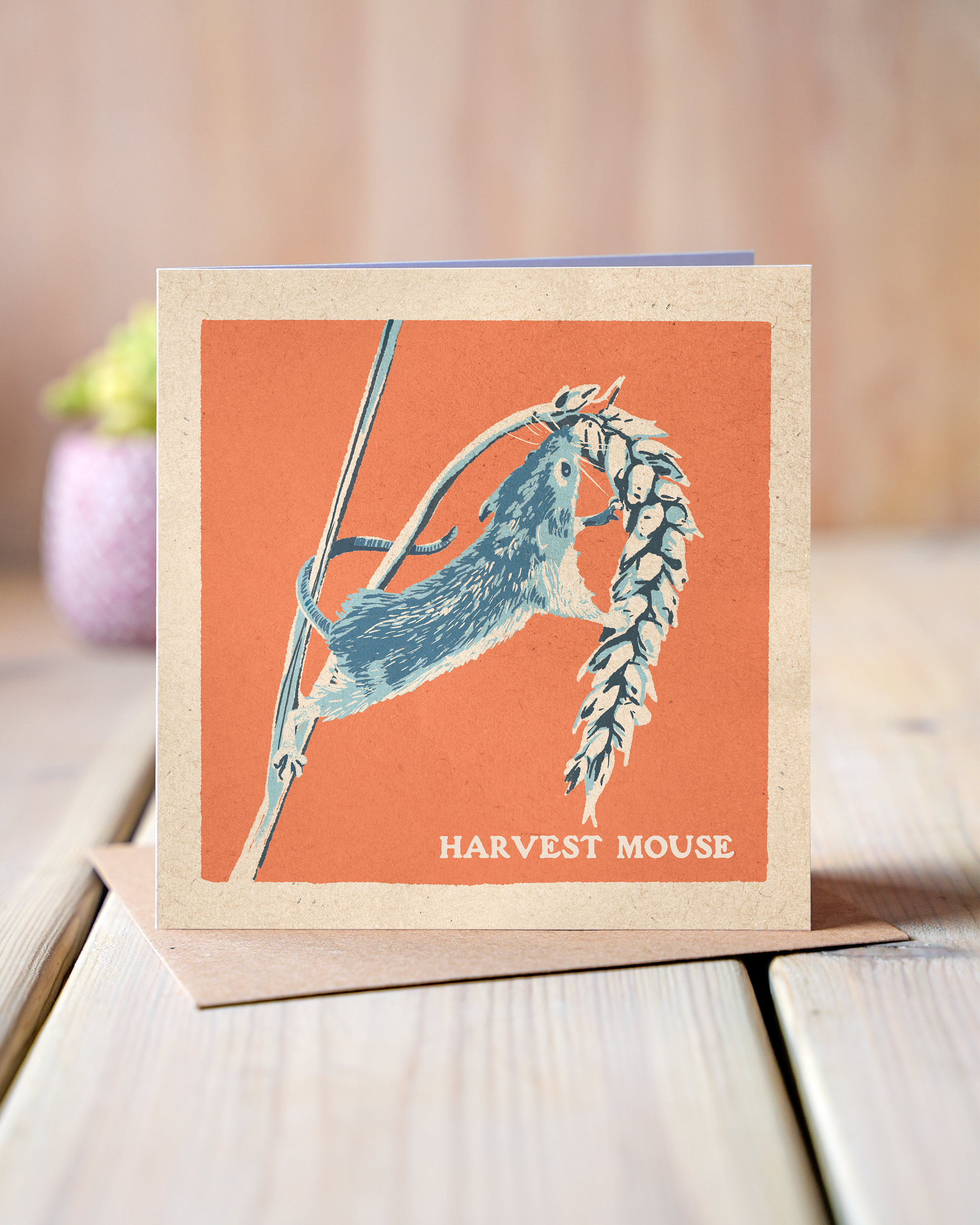 Harvest Mouse greeting card