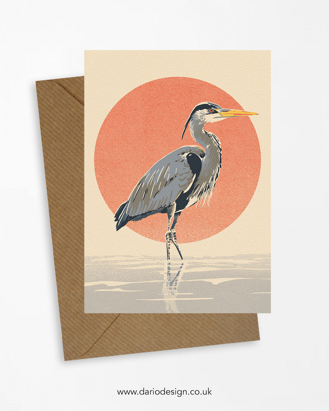 Heron - A6 Greeting Card