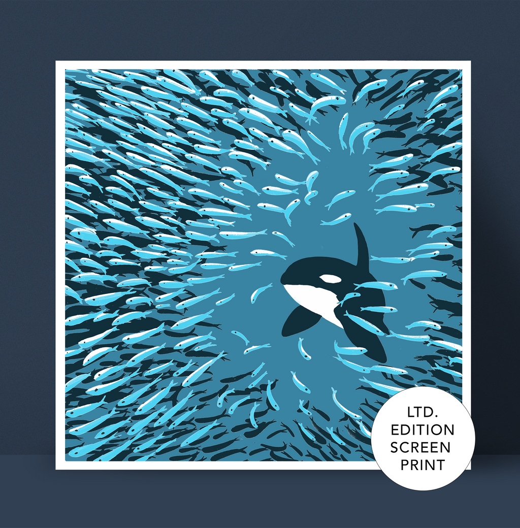 Orca Herring Ball - Limited Edition Screen Print