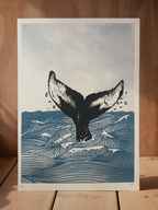 Humpback Whale Tail - A3 Limited Edition Screen Print
