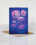 Moon Jellyfish - A6 Greeting Card