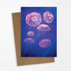 Moon Jellyfish - A6 Greeting Card