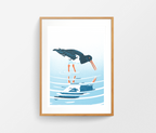 Oystercatcher print