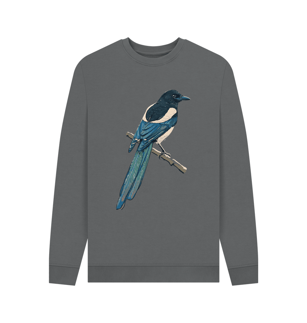 Slate Grey Printed Sweater Front