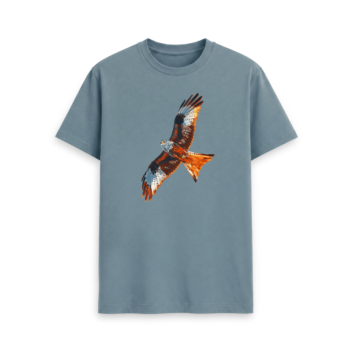 Stone Blue Printed T-shirt Front