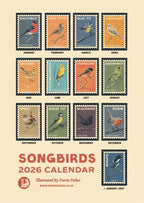 Songbirds - 2026 retro illustrated calendar