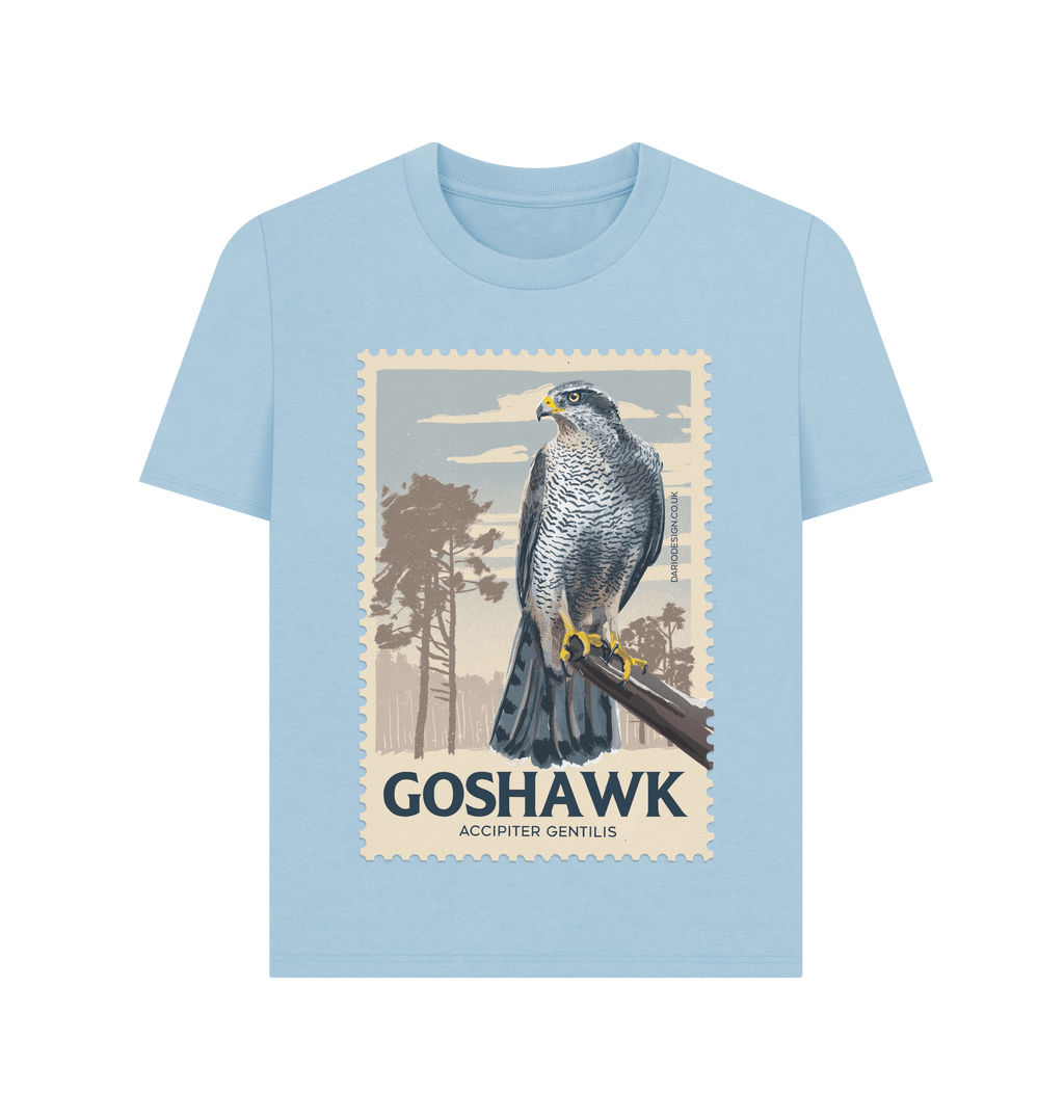 Milky Blue Printed T-shirt Front