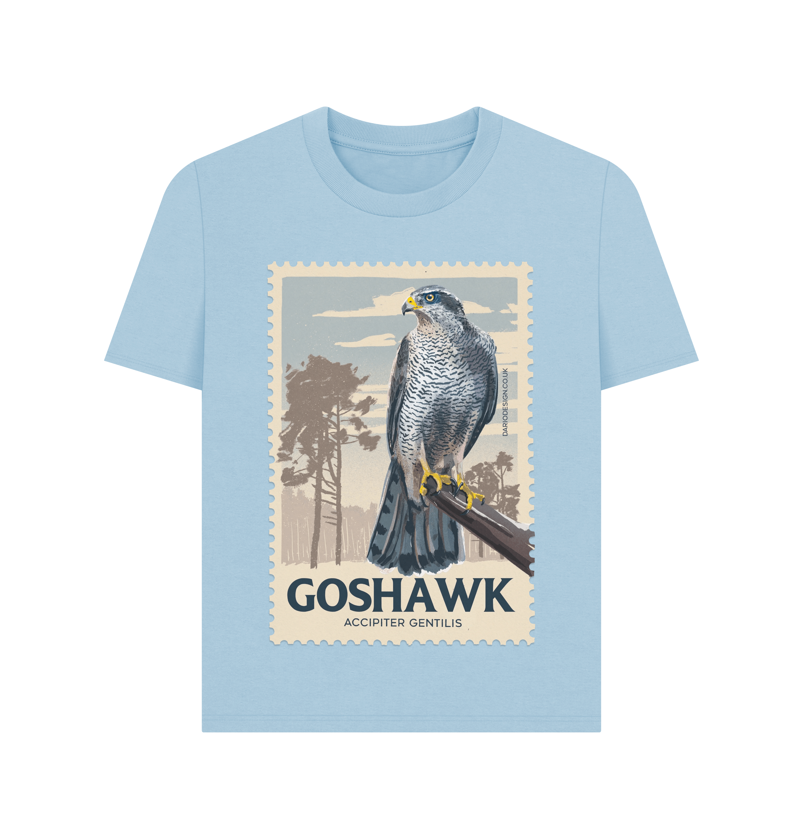 Milky Blue Printed T-shirt Front