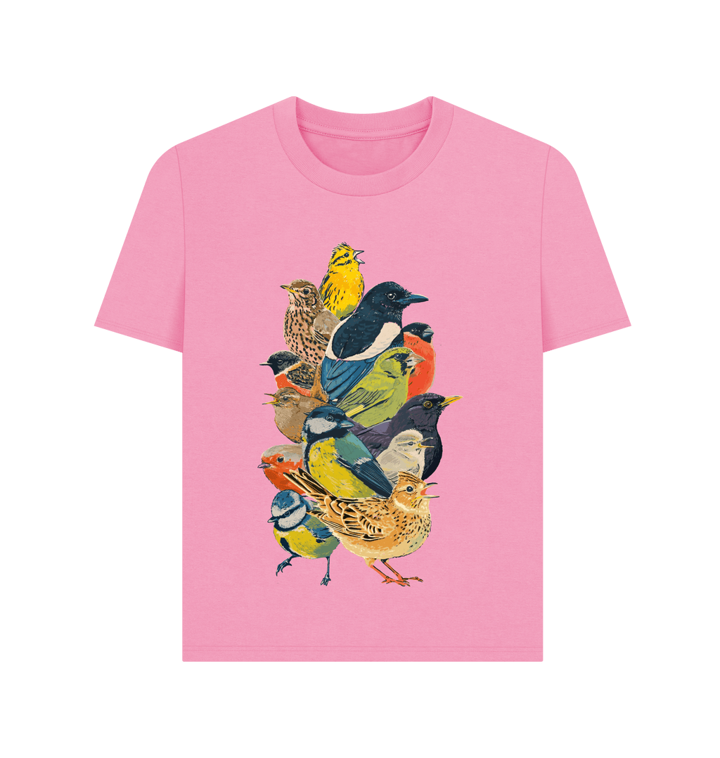 Rose Pink Printed T-shirt Front