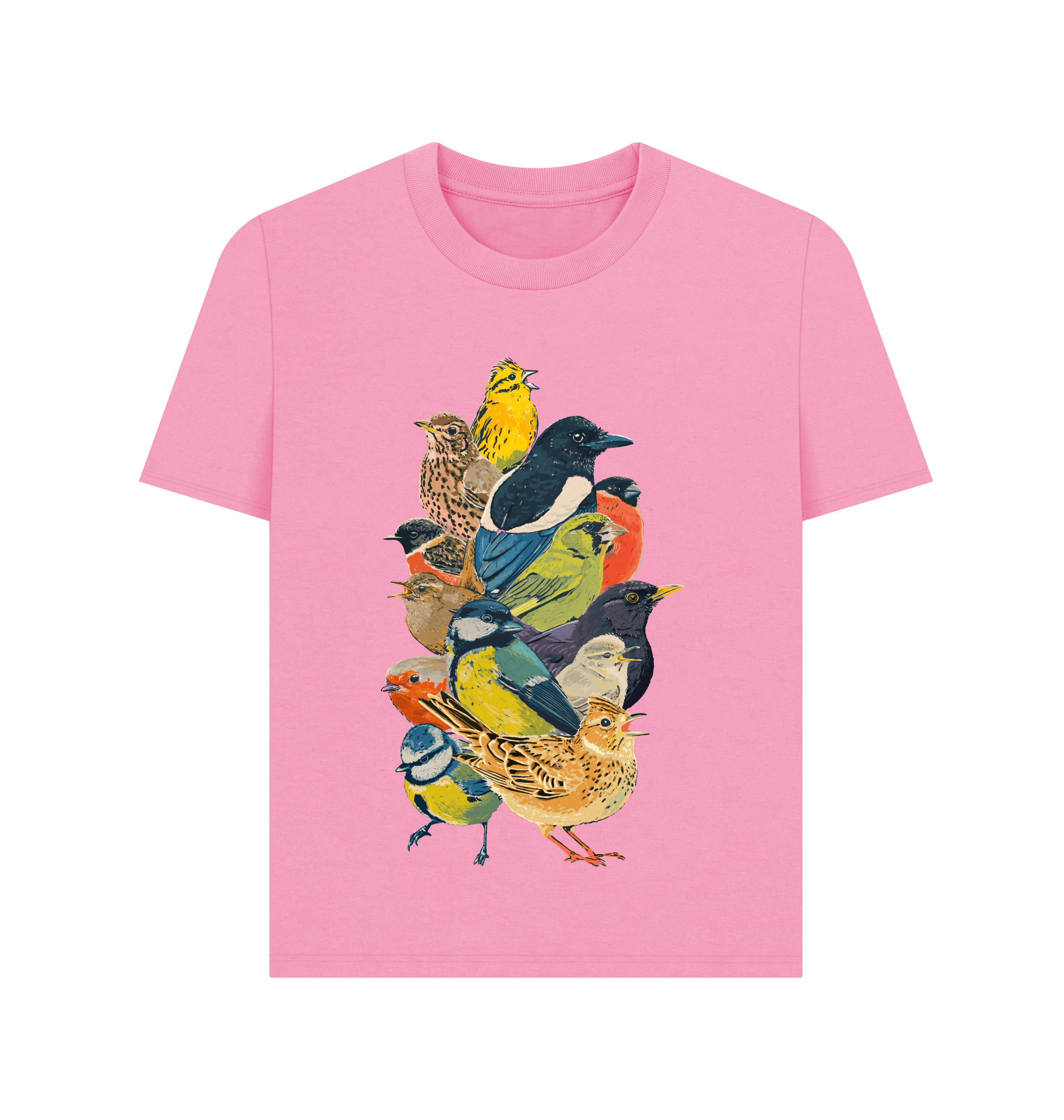 Rose Pink Printed T-shirt Front