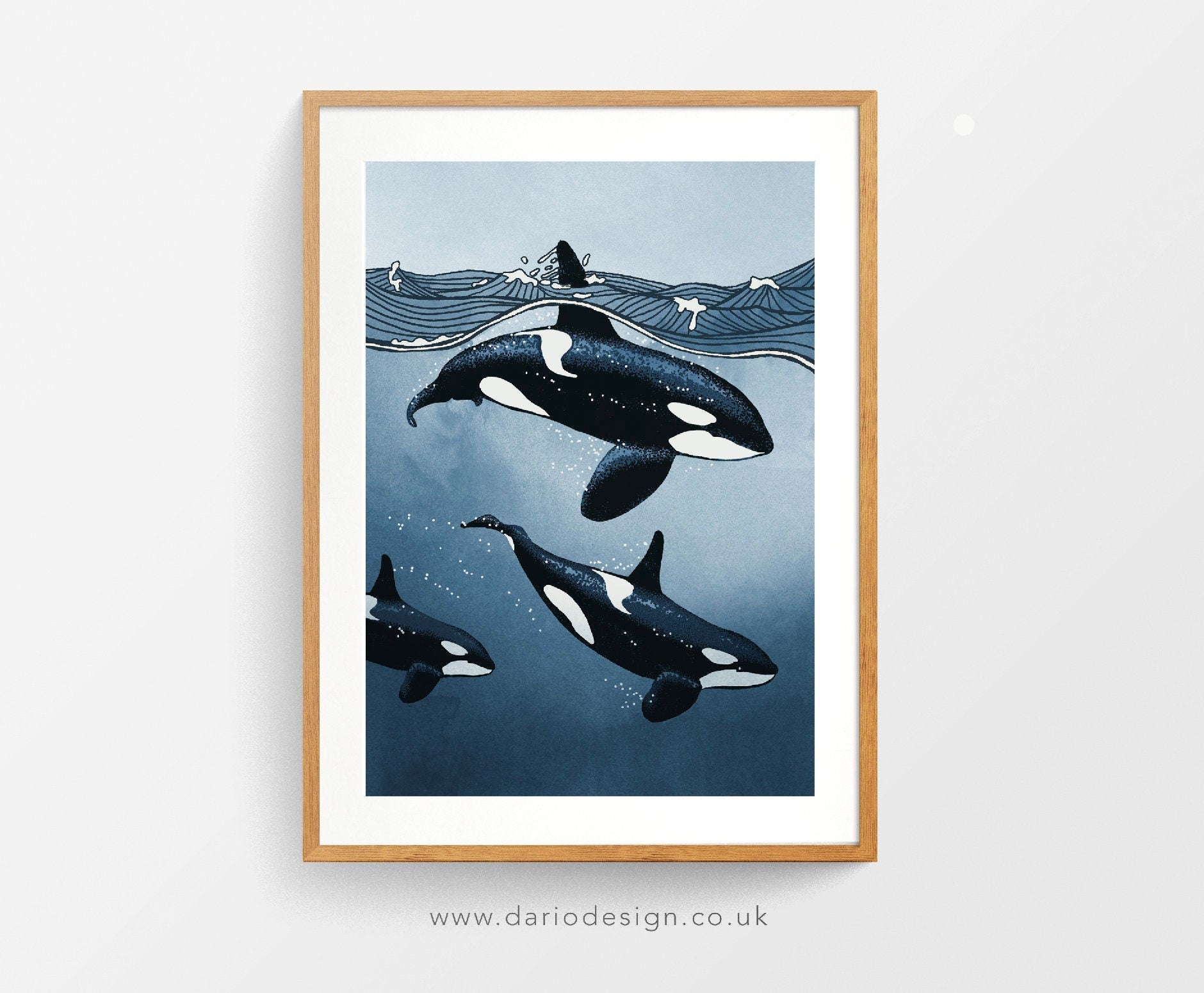 Orca pod print