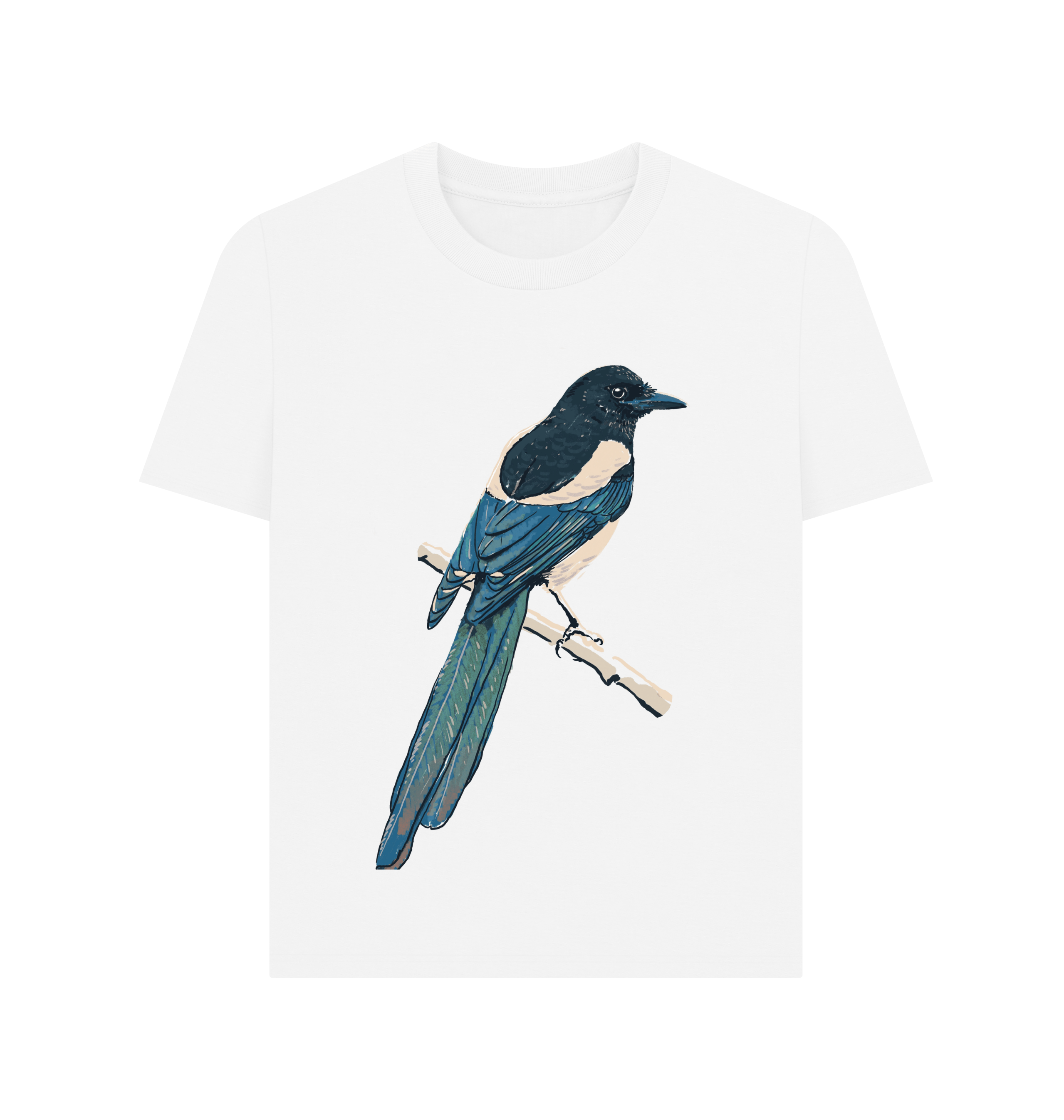 White Printed T-shirt Front