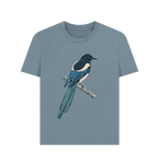 Stone Blue Printed T-shirt Front