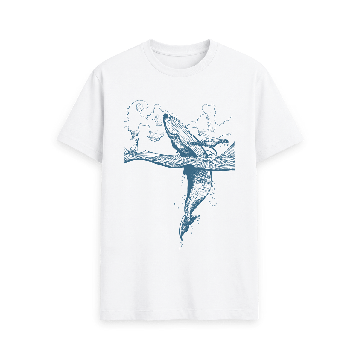 White Printed T-shirt Front