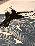 Humpback Whale Tail - A3 Limited Edition Humpback Whale Screen Print