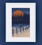 Fox and Big Winter Moon