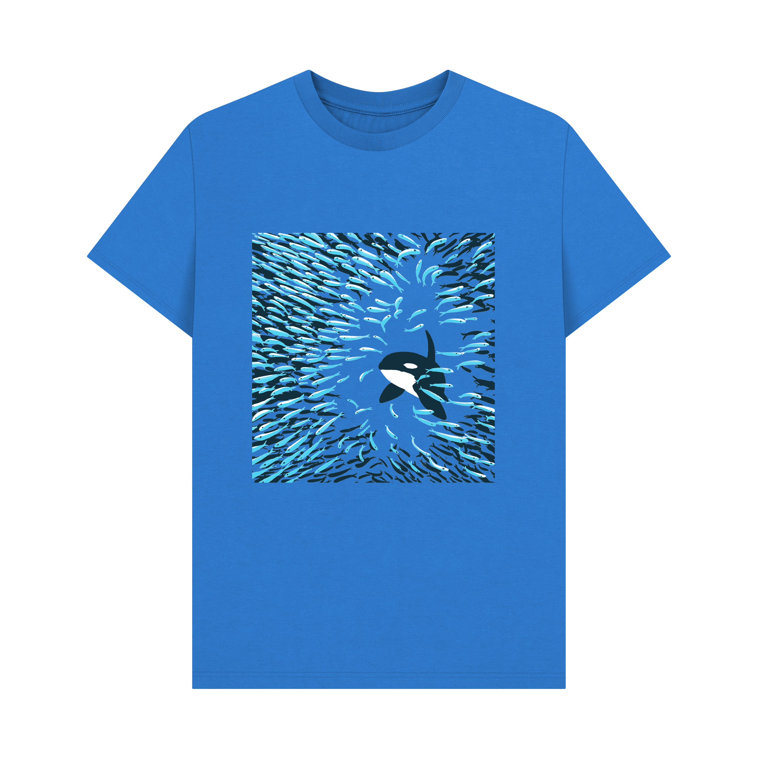 Bright Blue Printed T-shirt Front