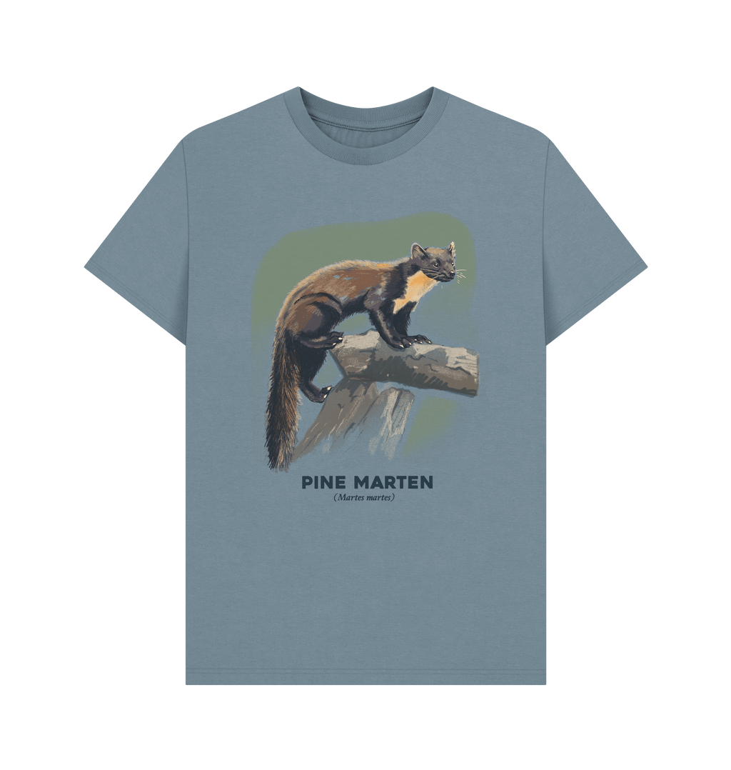 Stone Blue Printed T-shirt Front