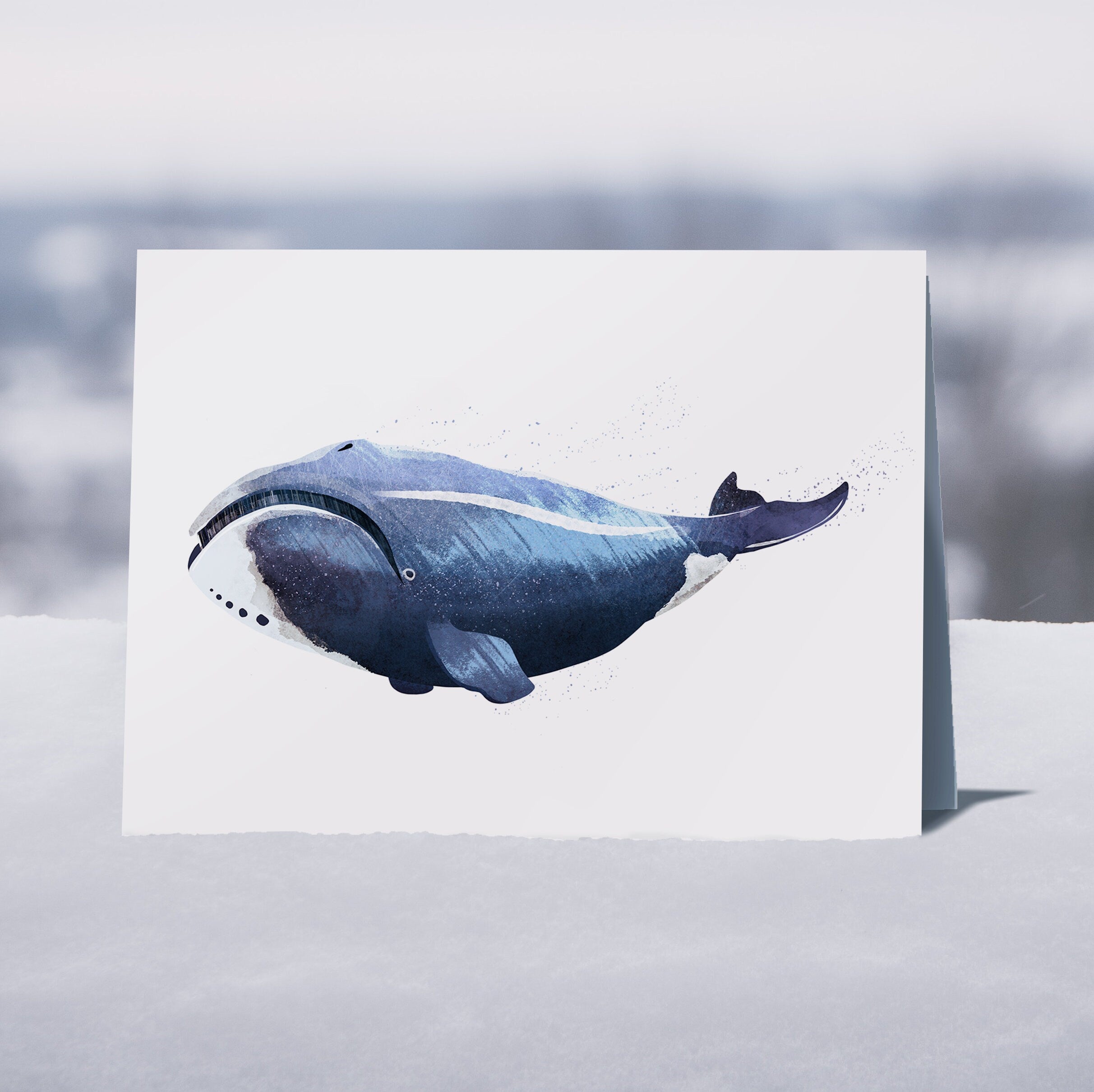 Whales - 6 x Greetings cards