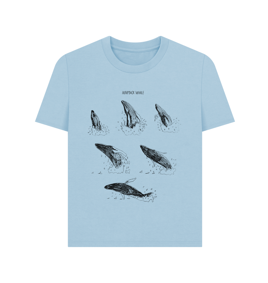 Milky Blue Printed T-shirt Front