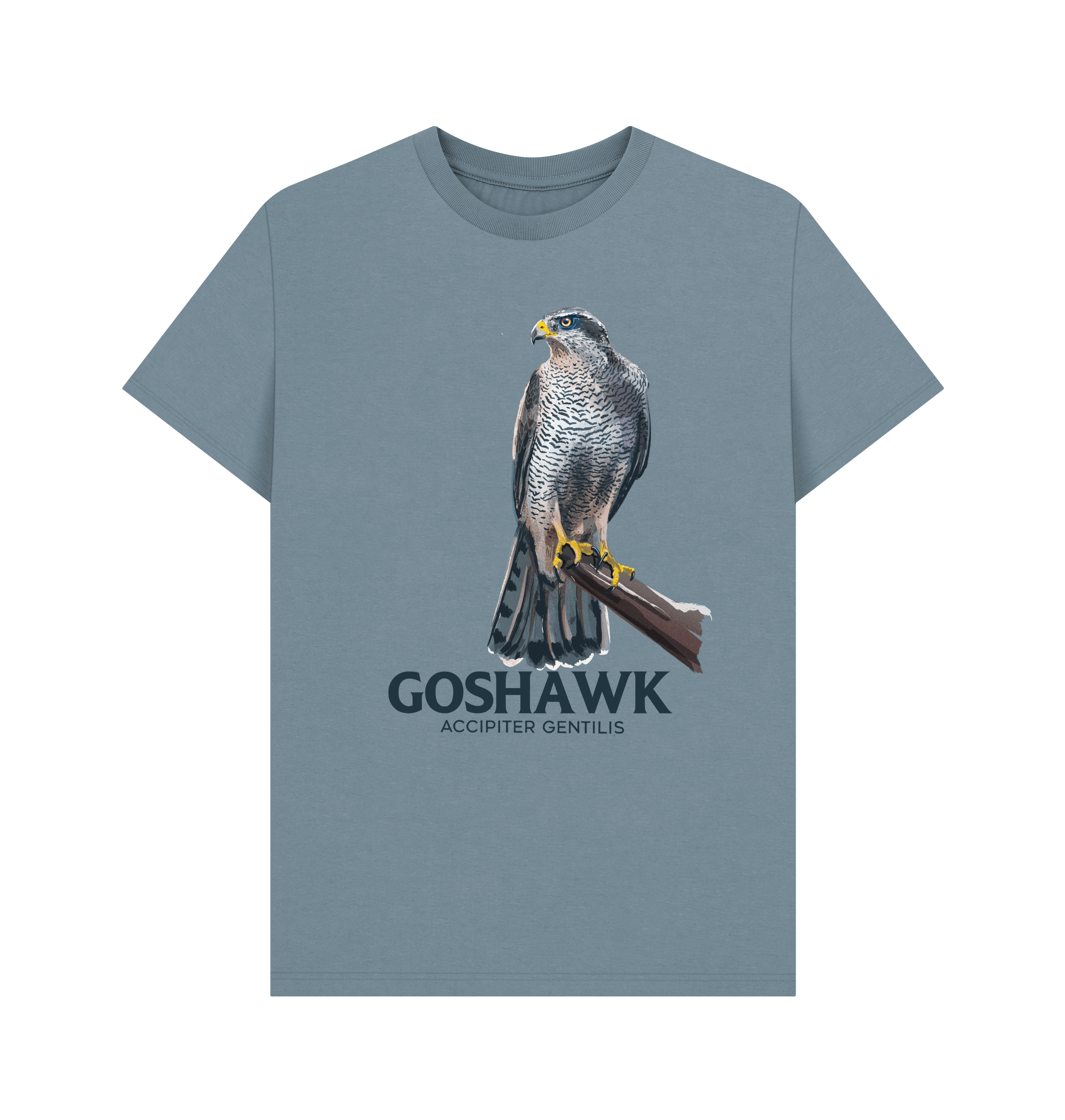Stone Blue Printed T-shirt Front