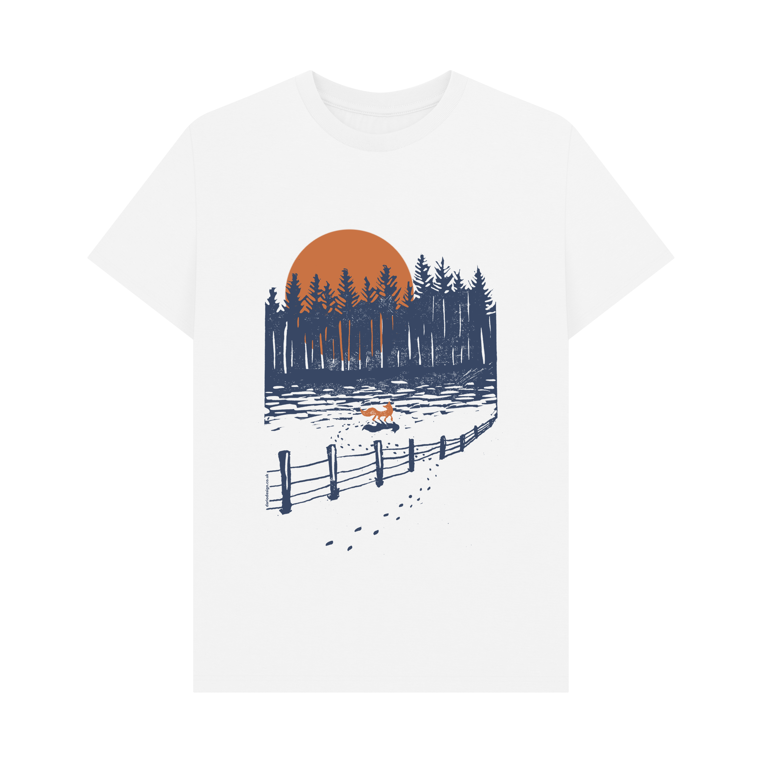 White Printed T-shirt Front