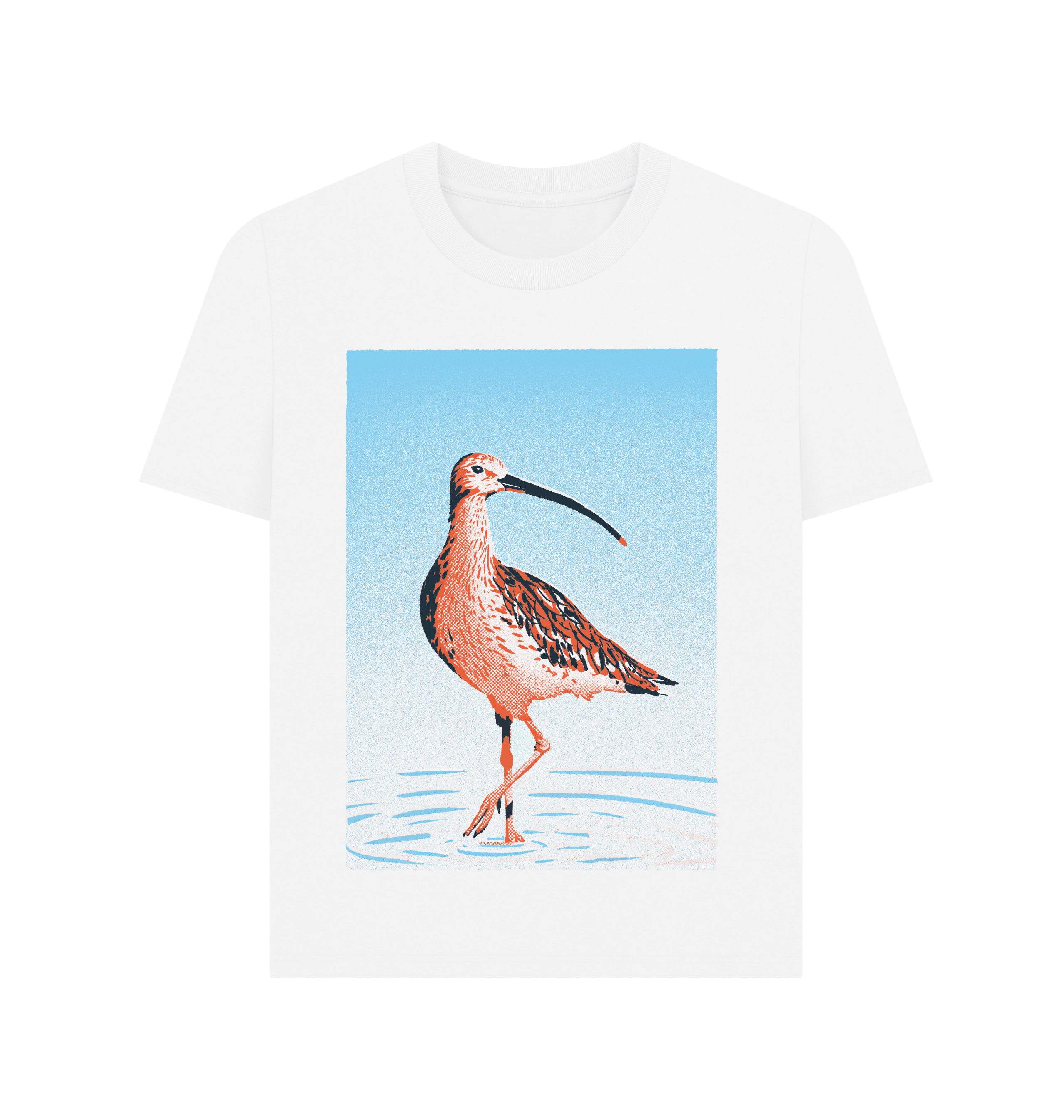 White Printed T-shirt Front