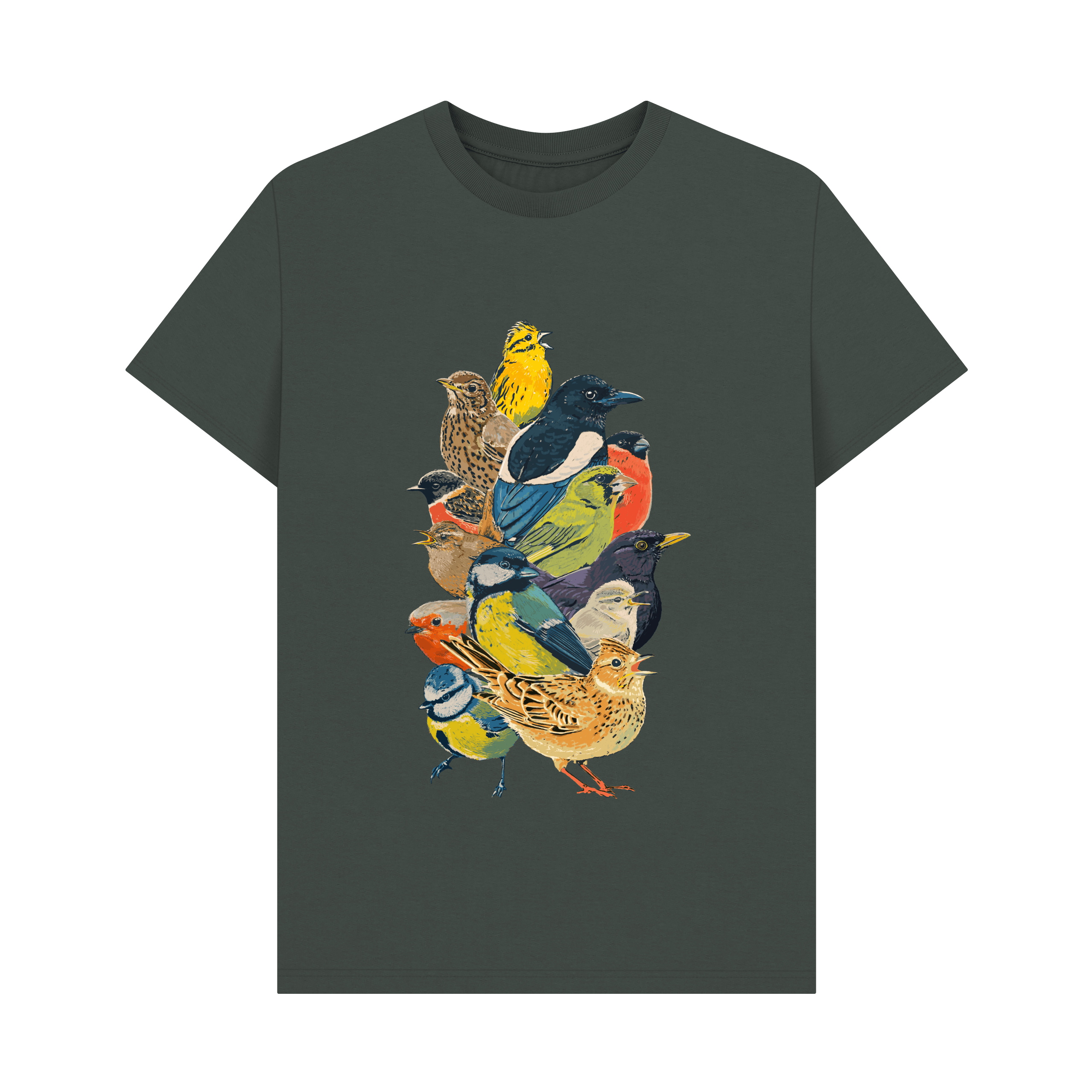 Dark Grey Printed T-shirt Front