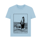 Milky Blue Printed T-shirt Front