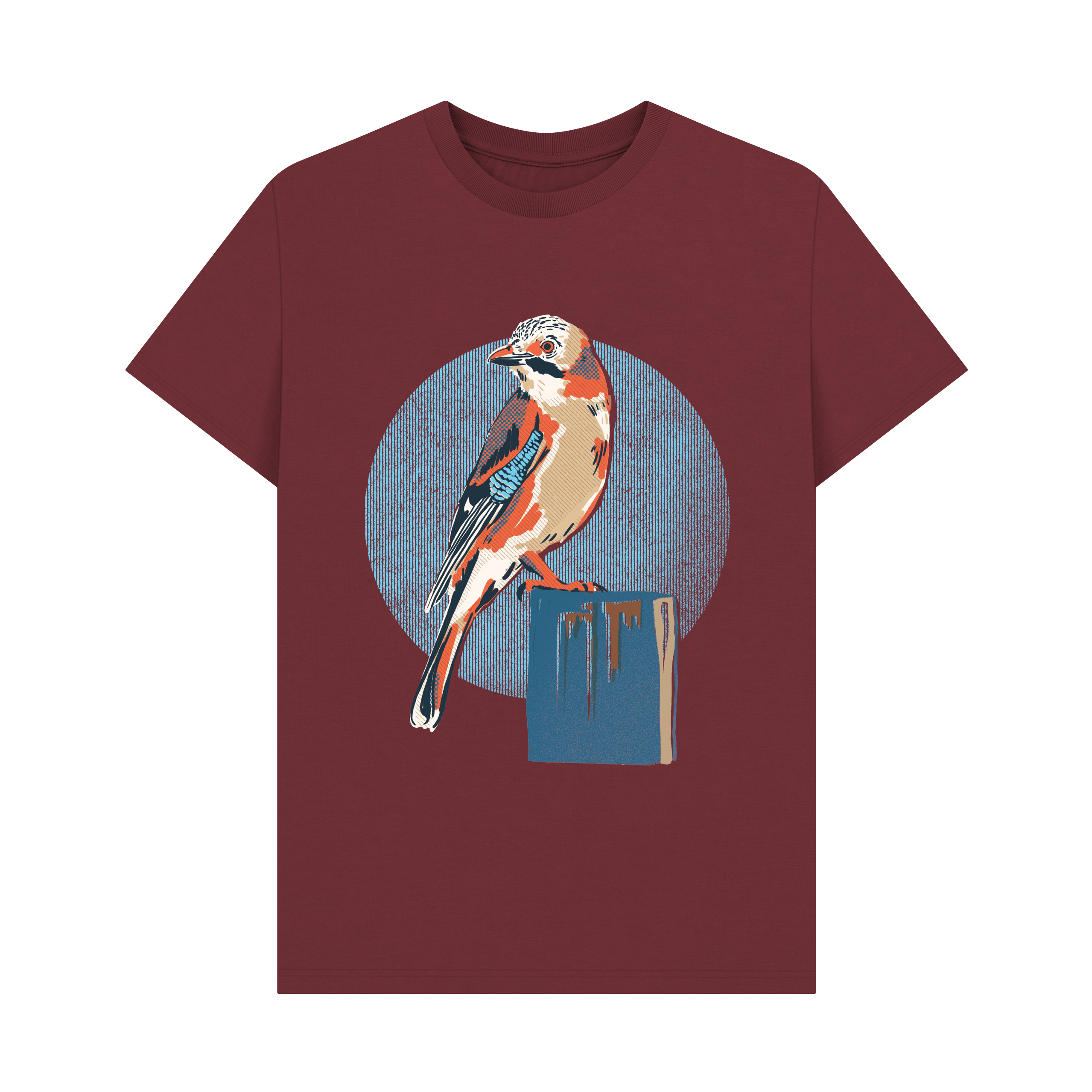 Red Wine Printed T-shirt Front